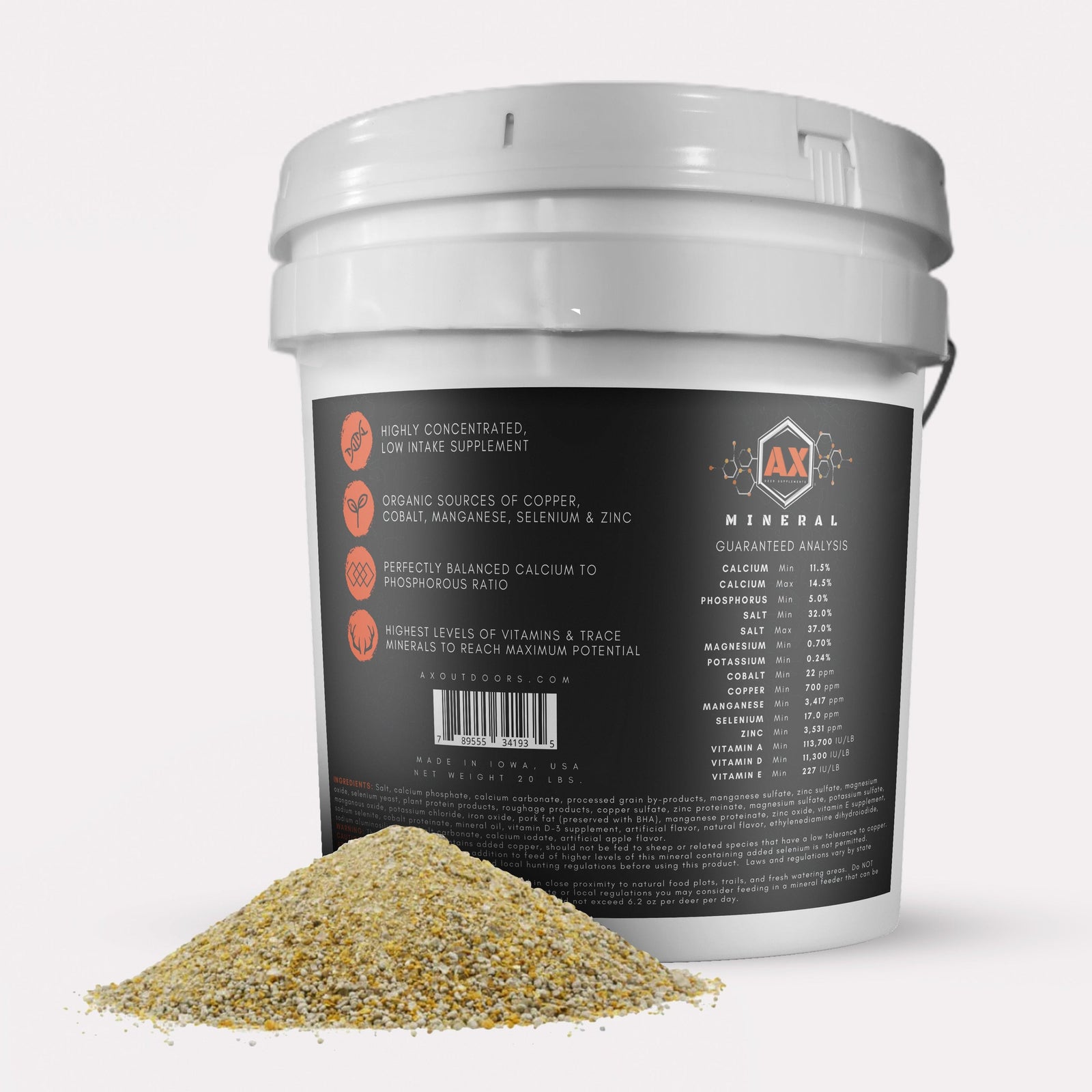 AX Mineral 20lb Bucket