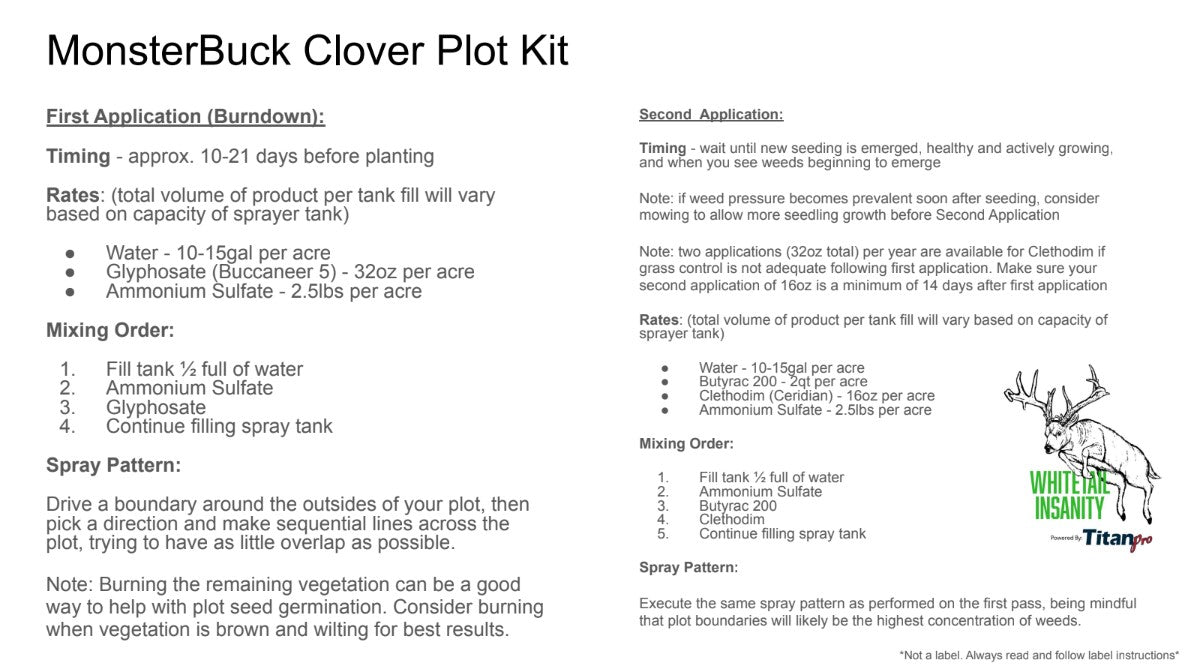 Monsterbuck Ladino Clover 3 Lb