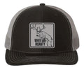Whitetail Insanity Hat w/Patch Grey and Black