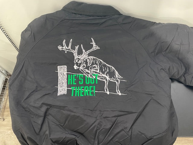 Whitetail Insanity White Bear Coat W/ Embroidered Logo On Front and Back (Made to Order)