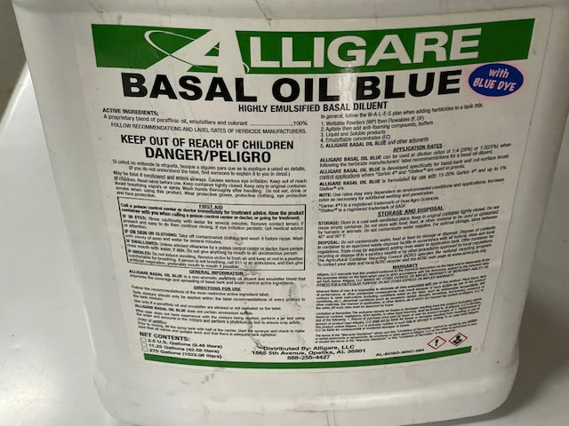 Basal Oil w/ Blue Dye Added 2.5 Gallon (Call 515-468-7088 to order)