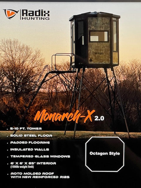 Radix Monarch X 2.0 Hard Side Hunting Blind with 5'/10' Tower