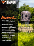 Radix Monarch 1.0 Full System Soft Shell Blind w/5' or 10' Tower