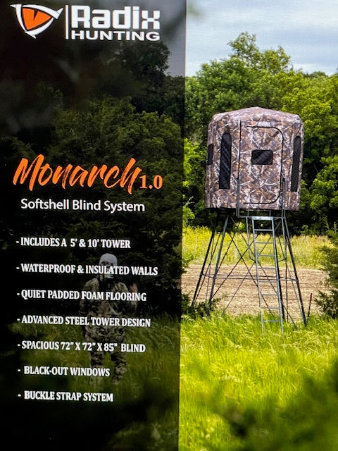 Radix Monarch 1.0 Full System Soft Shell Blind w/5' or 10' Tower