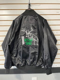 Whitetail Insanity Black Satin Lightweight Jacket W/ Embroidered Logo Front & Back(In-Stock after March 25th)