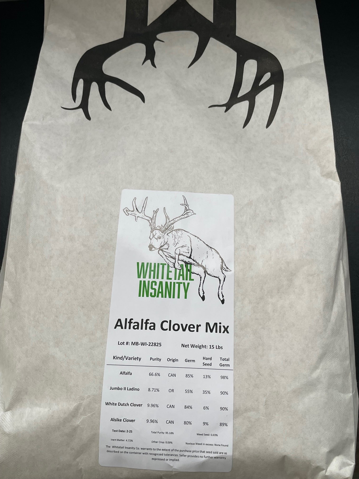 Owen Reigler's custom Alfalfa/ Clover Mix 15 Lb