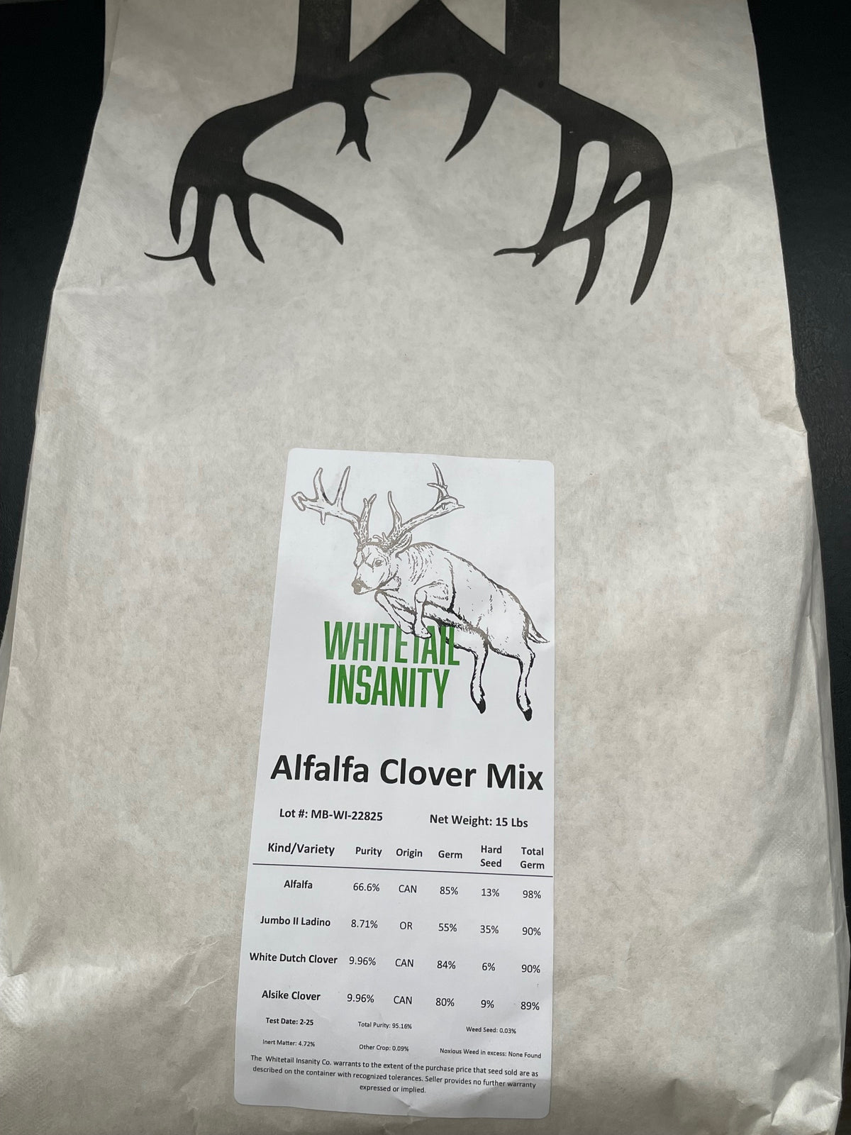 Owen Reigler&#39;s custom Alfalfa/ Clover Mix 15 Lb