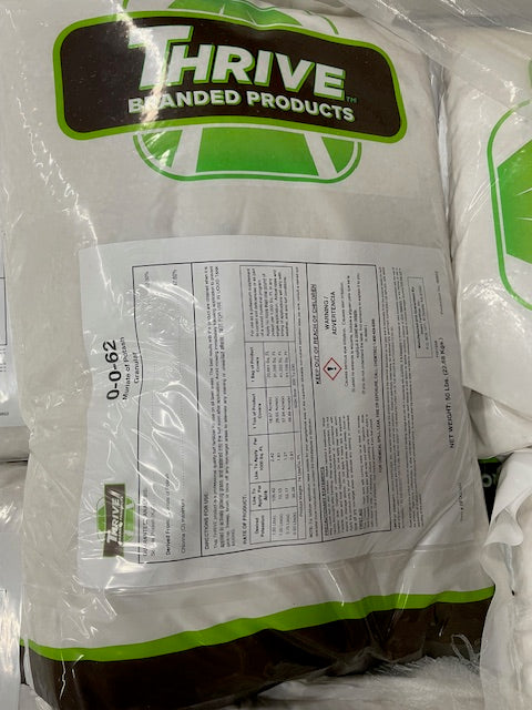 0-0-62 Potassium Fertilizer Yields 62 Pounds per 100 Pounds of Product