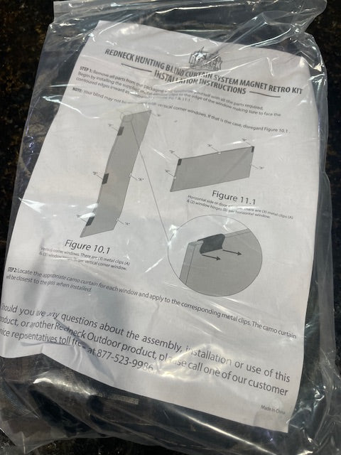 Redneck Window Curtain Kit for the 6x6 Buck Palace or Equivalent