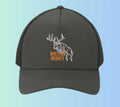 Whitetail Insanity Ogio Trucker Hat Snap Adjustment Charcoal/Black Color
